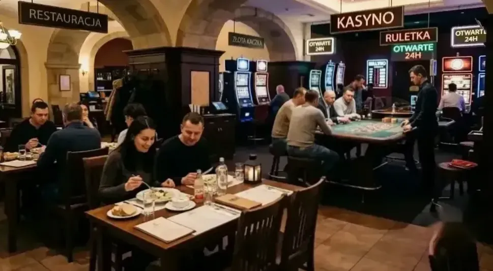 Rytuał squeeze przy stole do bakarata